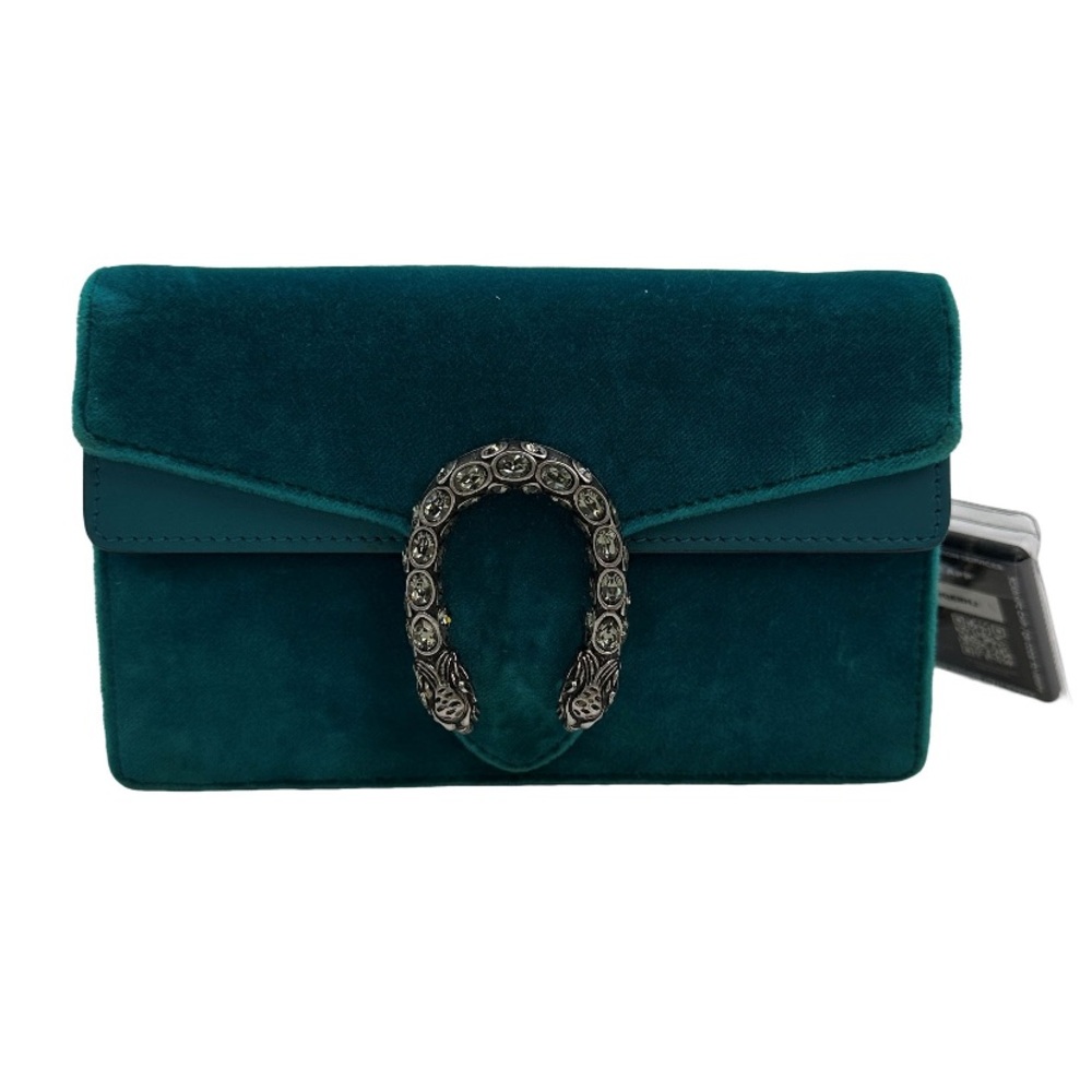 Gucci Teal Velvet Chain Bag - Picture 7 of 14